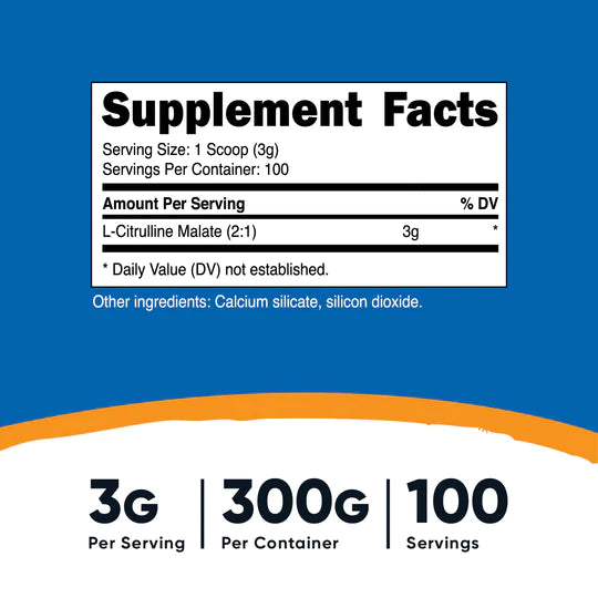 Nutricost L-Citrulline Malate 2:1 - Kingpin Supplements 